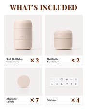 The Essential Capsule Set (2 × 30 mL + 2 × 60 mL, Matte Beige)